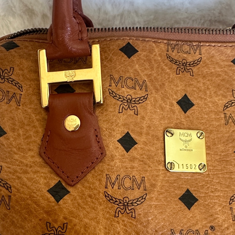 MCM Cognac Visetos Satchel - Picture 13 of 15